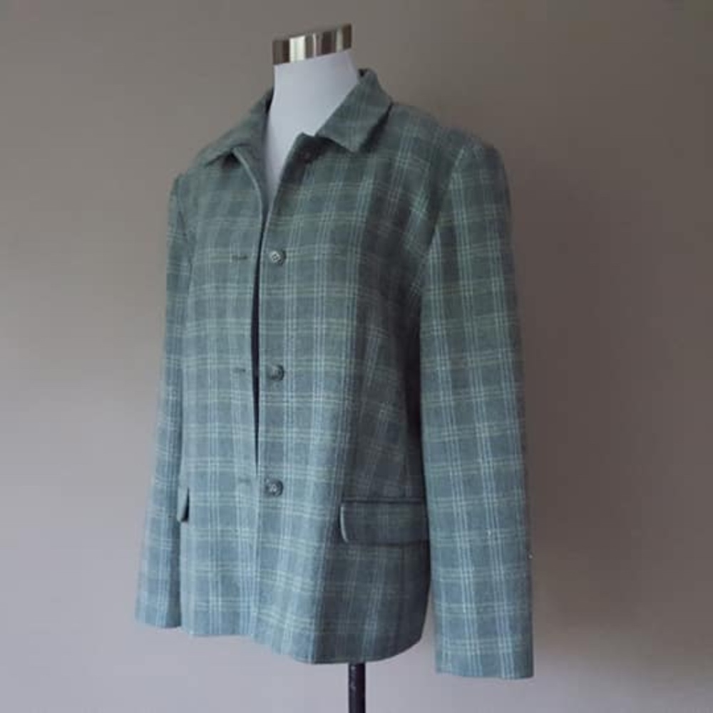 12 / Talbots / Wool Teal Jacket / Medium